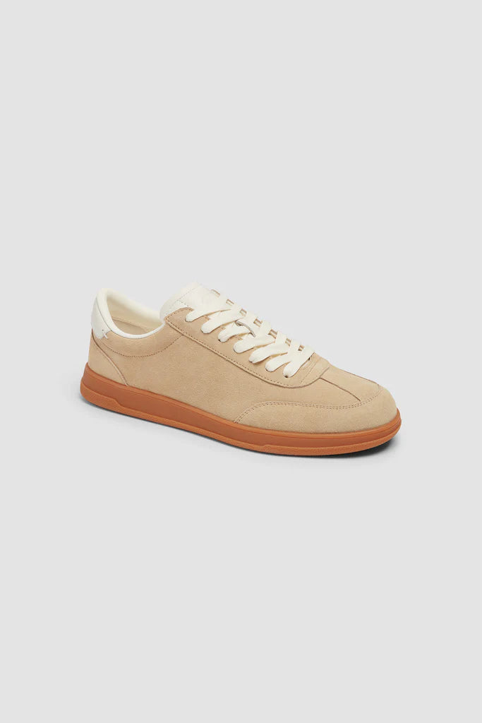 Jetty Sneaker In Oat Suede