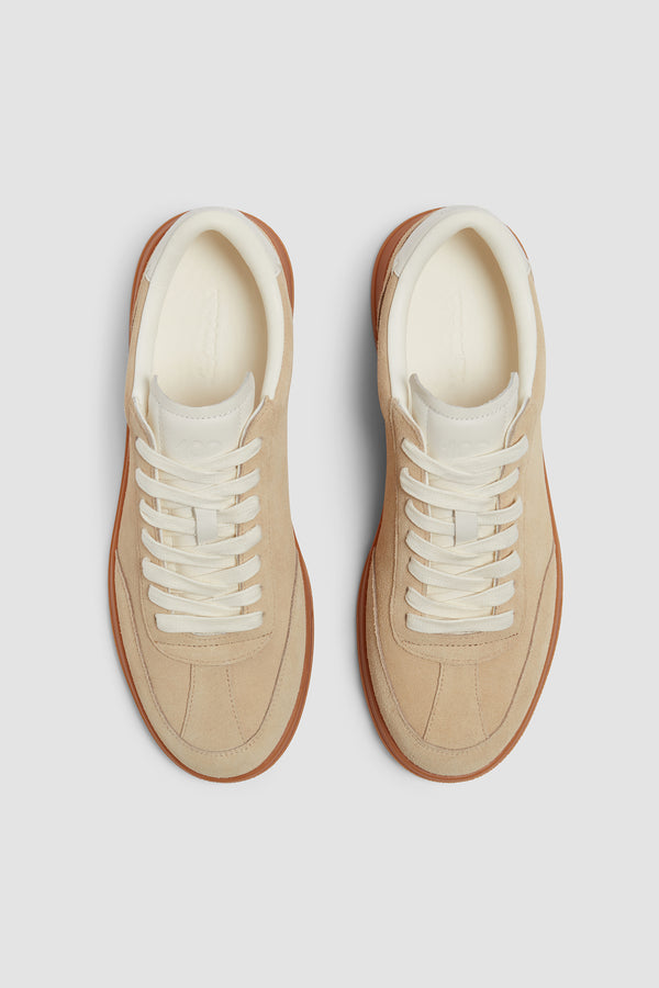 Jet Sneaker In Oat Suede