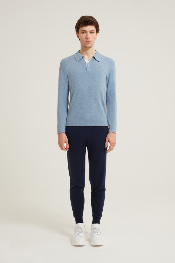 Open Collar Jose Knit Polo Top