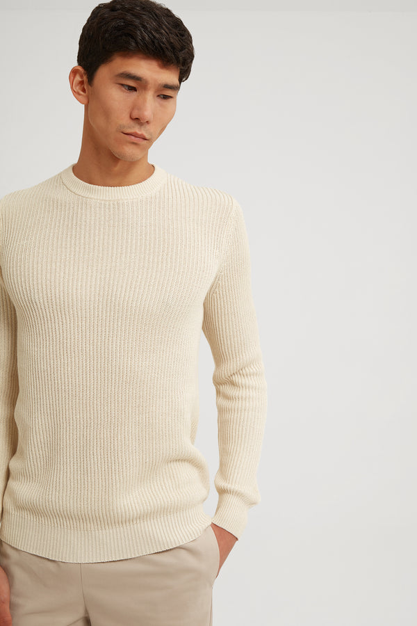 JUAN COTTON LINEN CREW