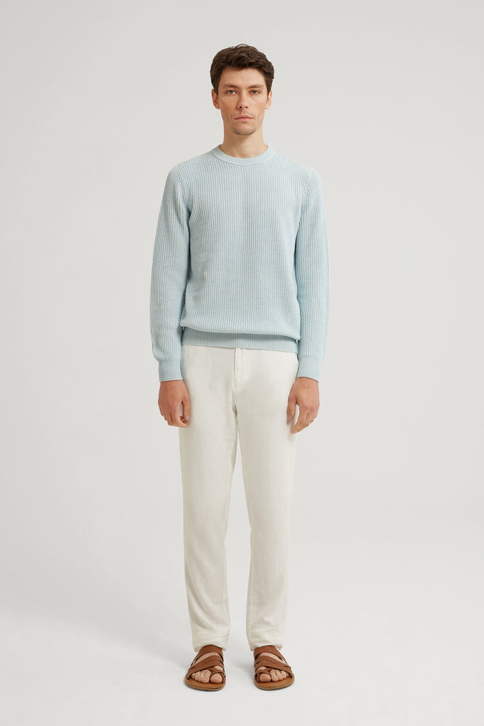 JUAN COTTON LINEN CREW