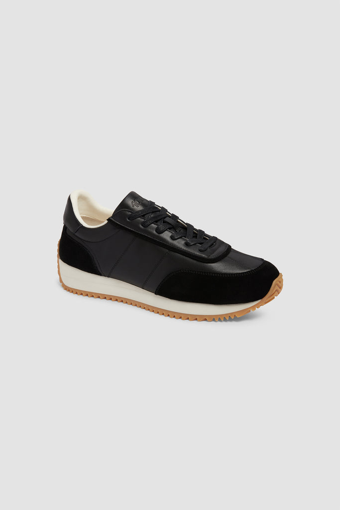 Rafa Sneaker In Black Leather And  Suede